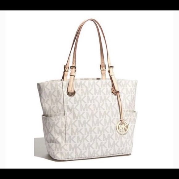 white mk bag